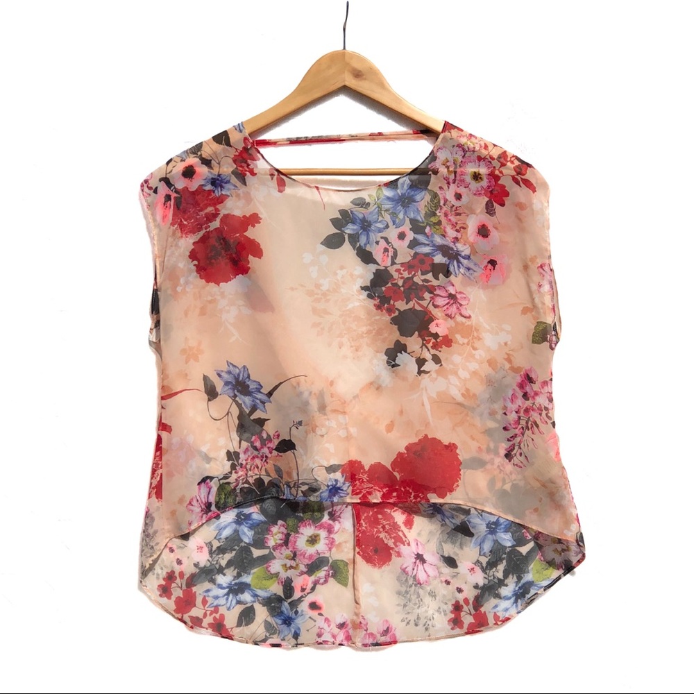 Sis Sis Floral High Low Shirt